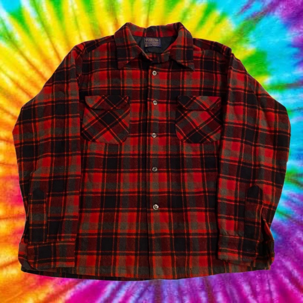 Vintage Pendleton Flannel 100% Wool Jacket Size Large